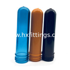 الصين 18G زجاجة مياه معدنية بي تي preform الشفافة الأرجوانية 30/25mm نهاية عنق المزود
