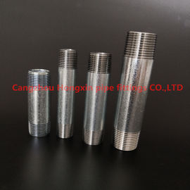 ASTM A53 أنابيب الفولاذ NPT خيط أنابيب الفولاذ الحلمة مع غزل الساخن المزود