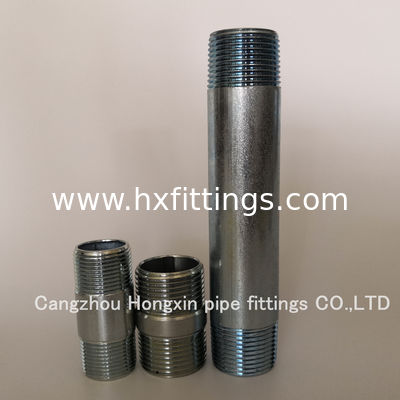 ASTM A733 galvanized seamless Steel pipe nipples with NPT thread 1/8-12 barrel nipples